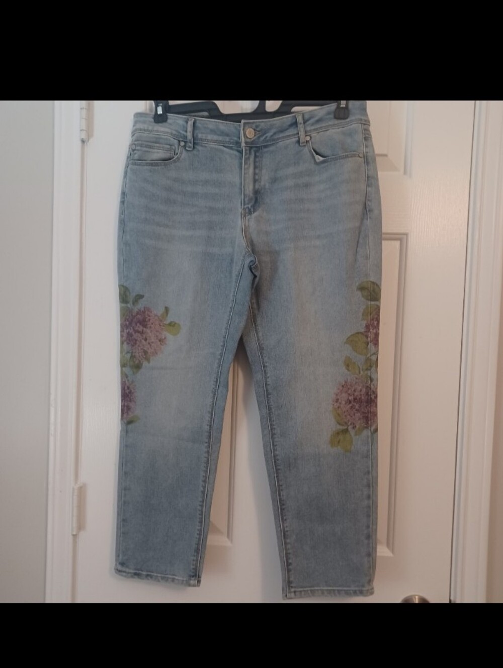 C Est. 1946 Floral Denim Cropped Capri Jeans Sz 12P
